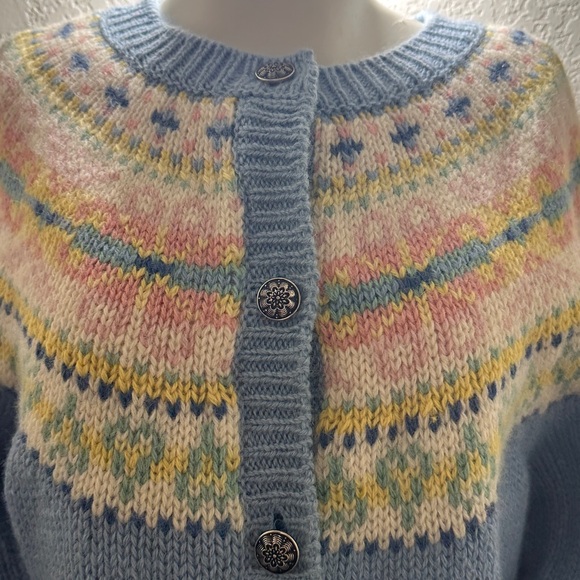 Susan Bristol Fair Isle Cardigan Sweater - Picture 3 of 7